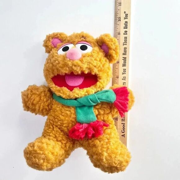 1987 McDonalds Jim Henson Muppet Baby Fonzie the Bear Plush Scarf  9" - Picture 7 of 9